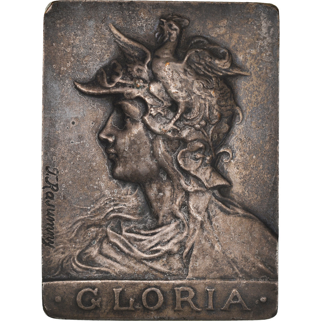 Francia, medaglia, Gloria, Ville de Bernay, 1905, Rasumny, BB+, Bronzo argentato
