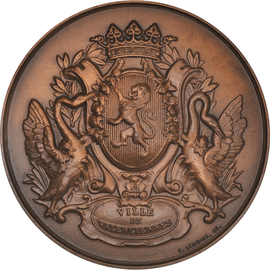 Frankreich, Medaille, Ville de Valenciennes, Geography, 1984, Lemoine, UNZ