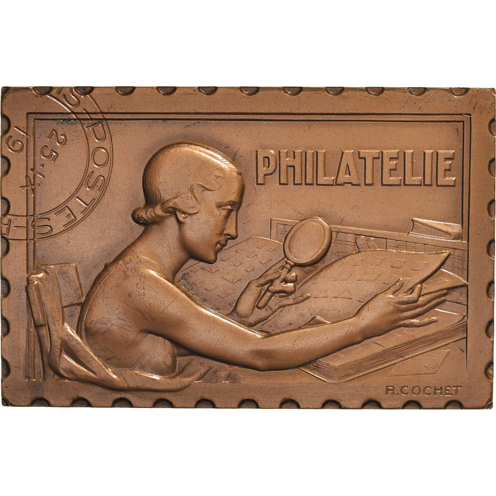 Frankreich, Medaille, Timbre, Philatélie, 1987, Cochet, UNZ, Bronze