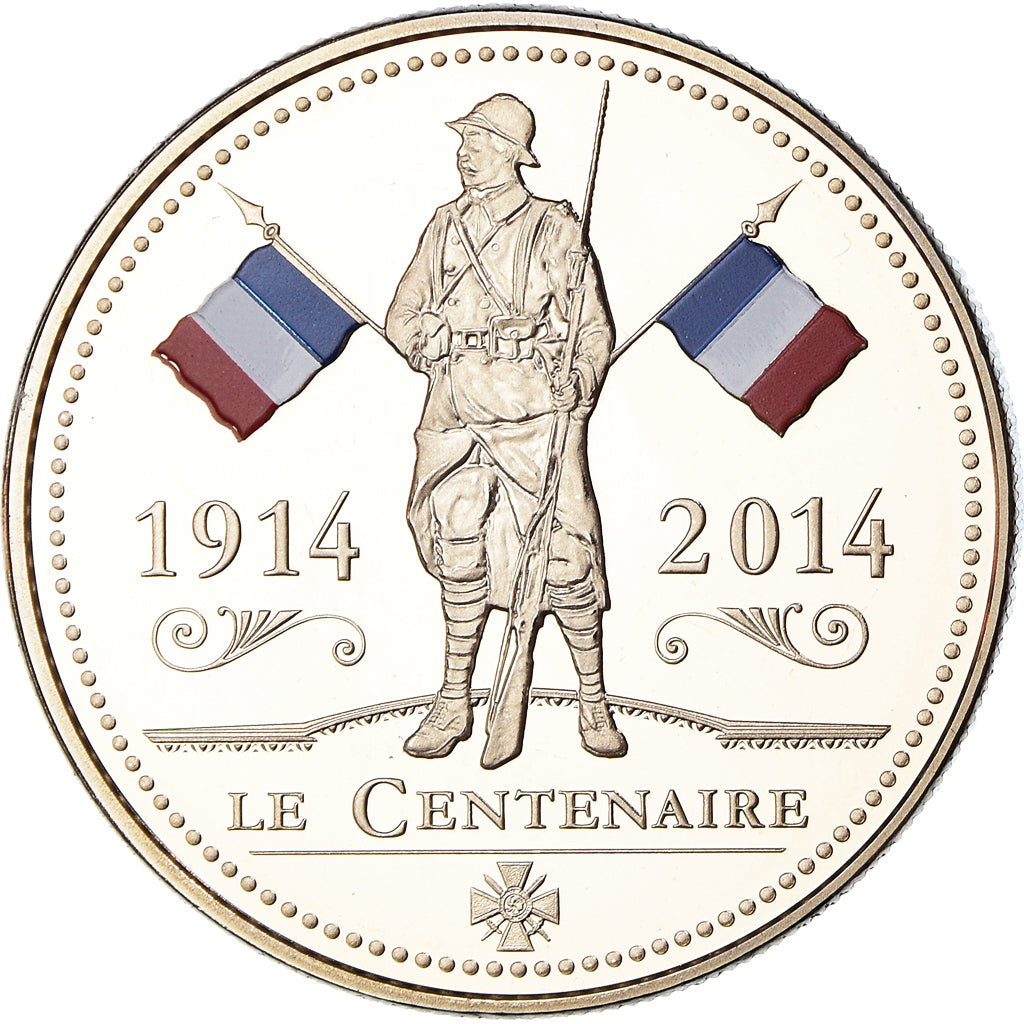 France, Medal, Centenaire de la Première Guerre Mondiale, WAR, 2014, MS(65-70)
