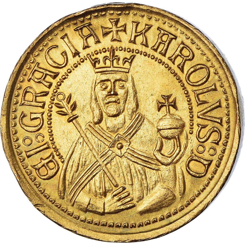 Frankreich, Medaille, Karl IV, Roi de Bohême, History, VZ, Bronze