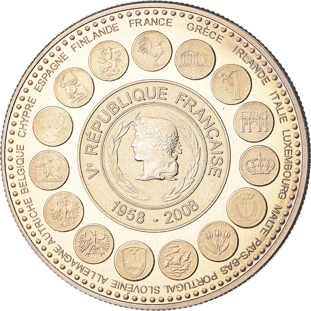 France, Medal, L'Europe des XXVII, Veme République, Politics, 2008, MS(65-70)