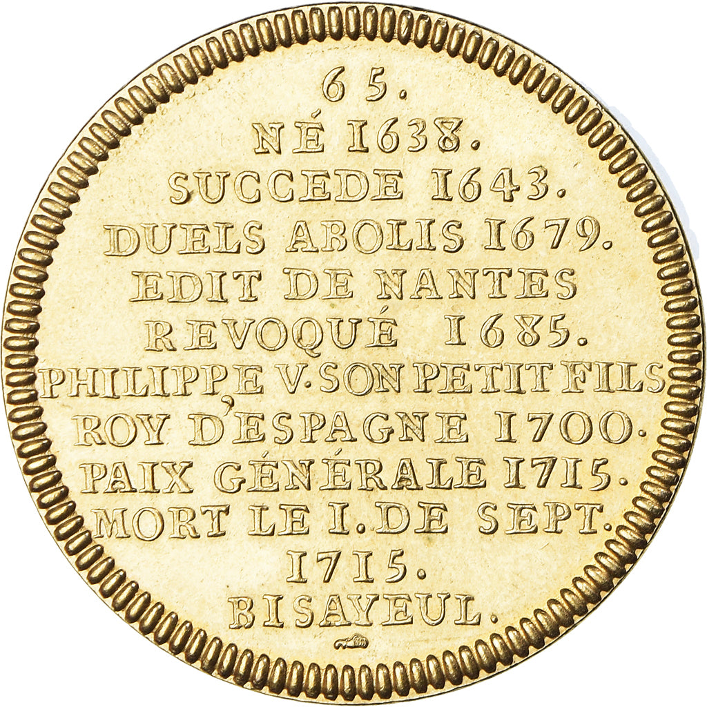 Francia, medaglia, Roi de France, Louis XIV, History, Piéfort, FDC