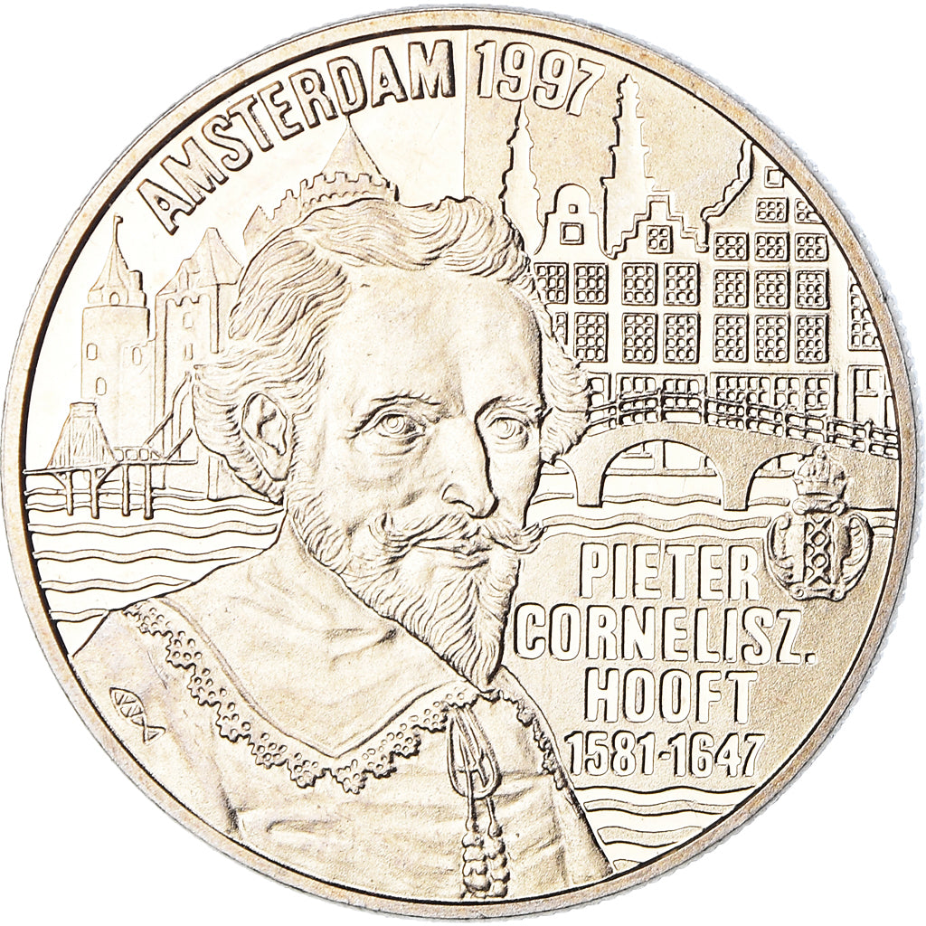Nederland, 5 Euro, Pieter Cornelisz Hooft, 1997, UNC-, Cupro-nikkel