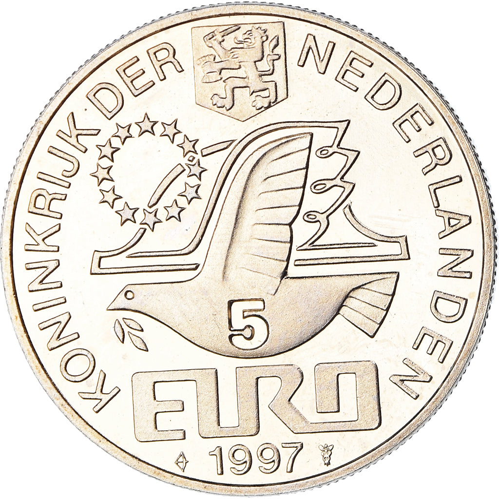 Nederland, 5 Euro, Pieter Cornelisz Hooft, 1997, UNC-, Cupro-nikkel
