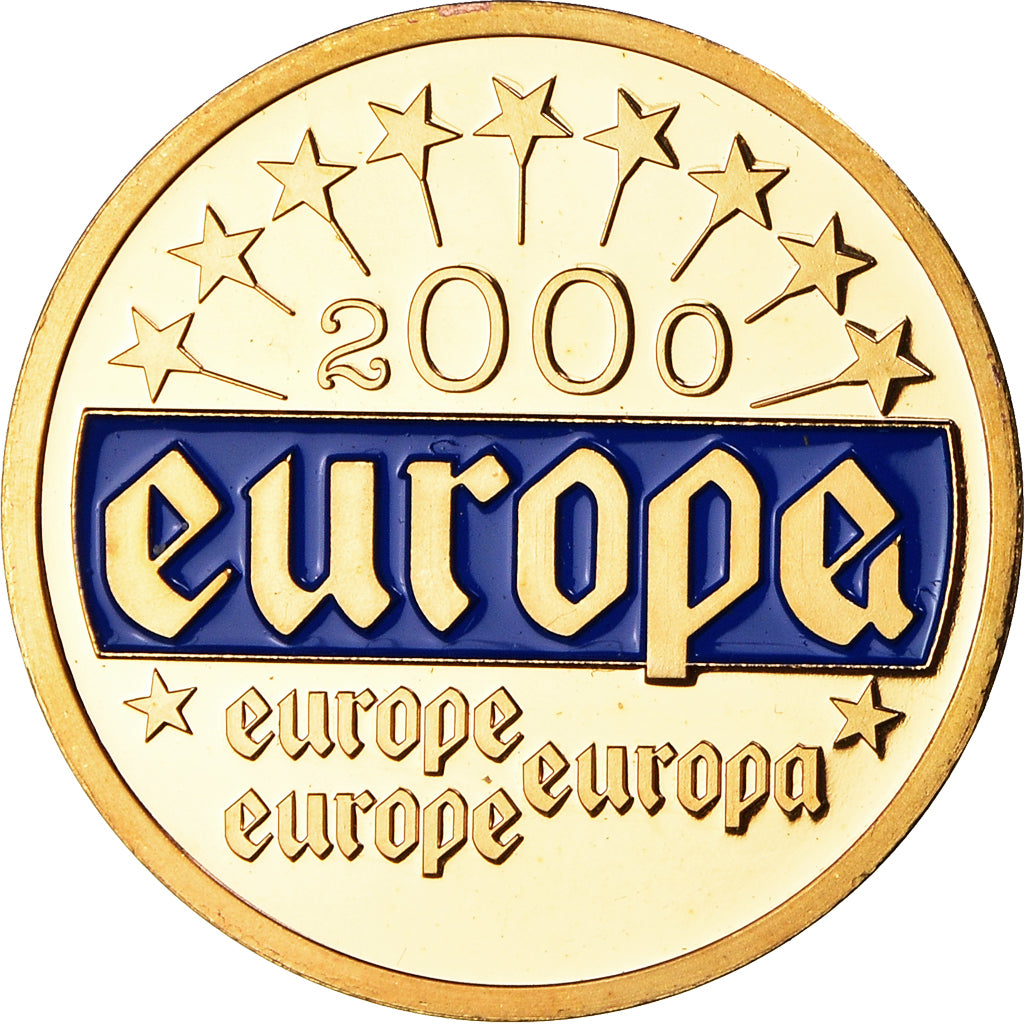 France, Medal, Europe, Europa, Politics, 2000, MS(64), Copper Gilt