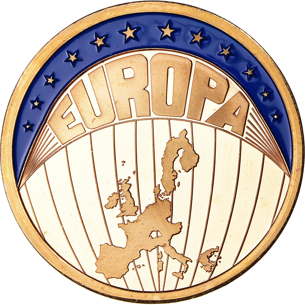 France, Medal, Ecu Europa, Politics, 1999, MS(64), Copper Gilt