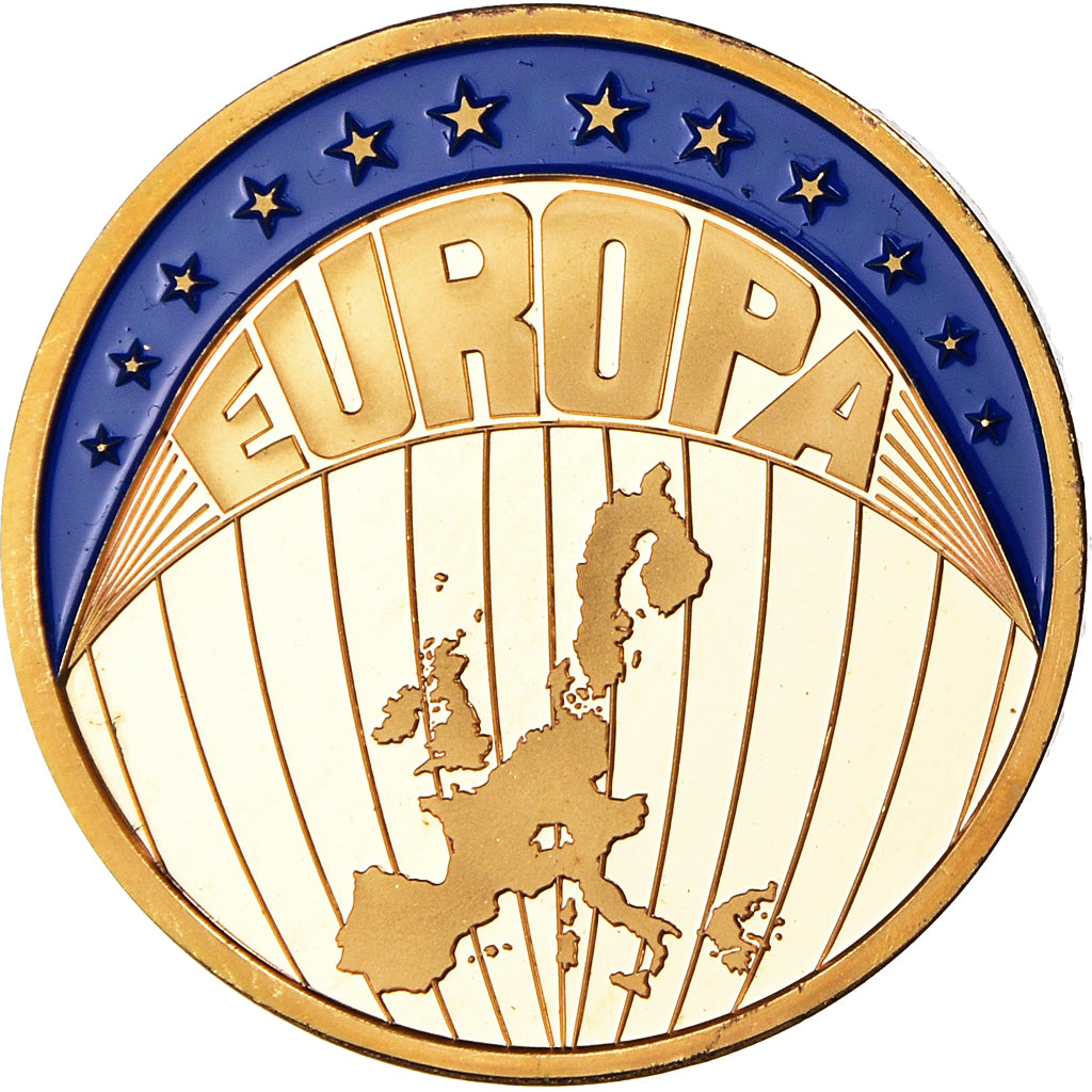 France, Medal, Ecu Europa, Politics, 1999, MS(64), Copper Gilt