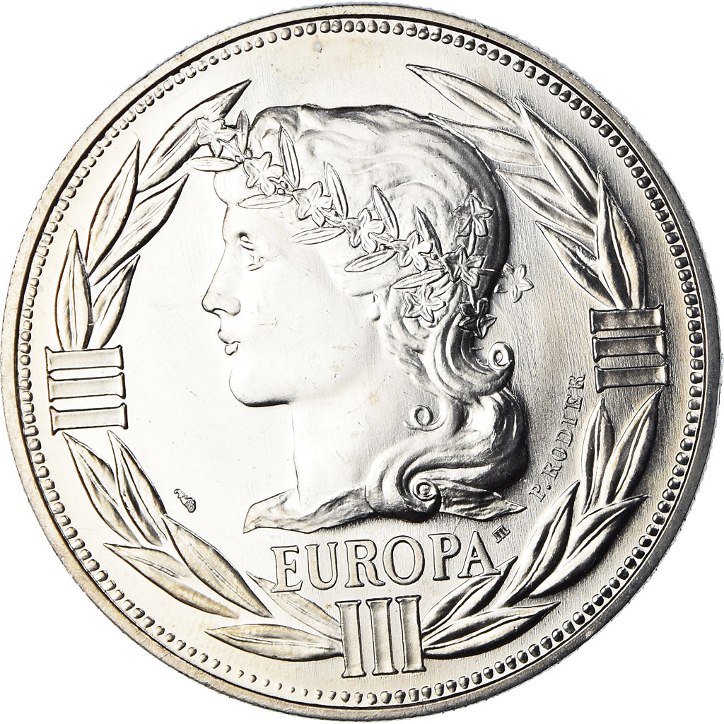 França, Medal, Ecu Europa, Marianne, Politics, 1986, Rodier, MS(65-70)