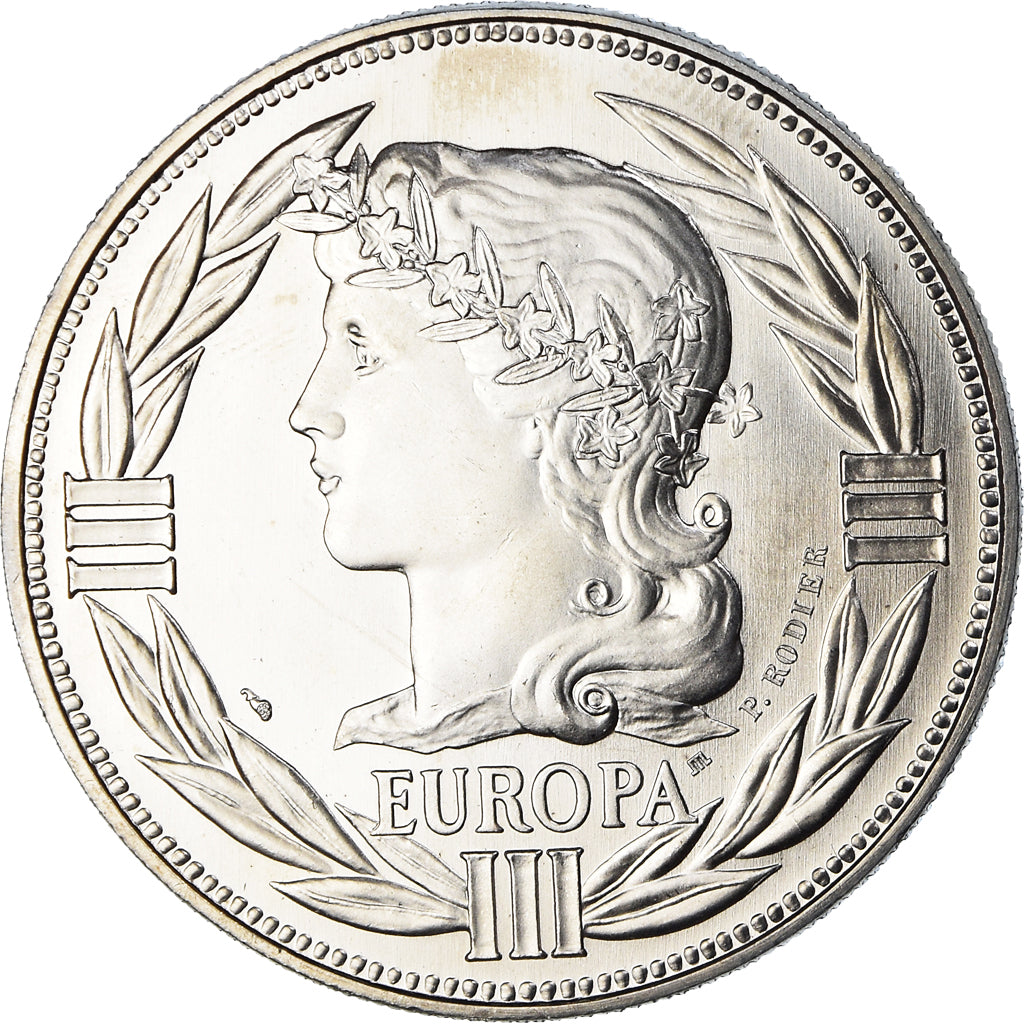 França, Medal, Ecu Europa, Marianne, Politics, 1987, Rodier, MS(65-70)