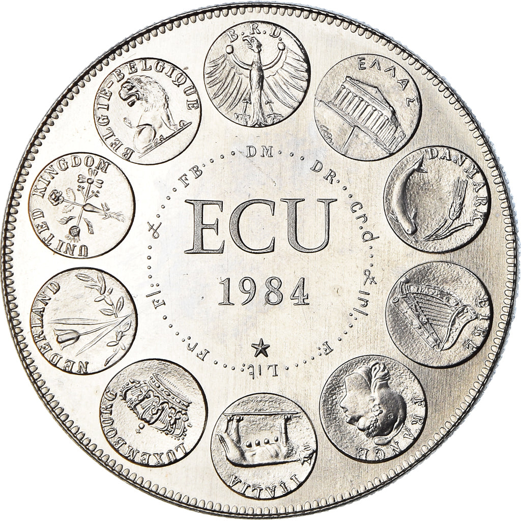 France, Medal, Ecu Europa, Europe Assise, Politics, 1984, Rodier, MS(65-70)