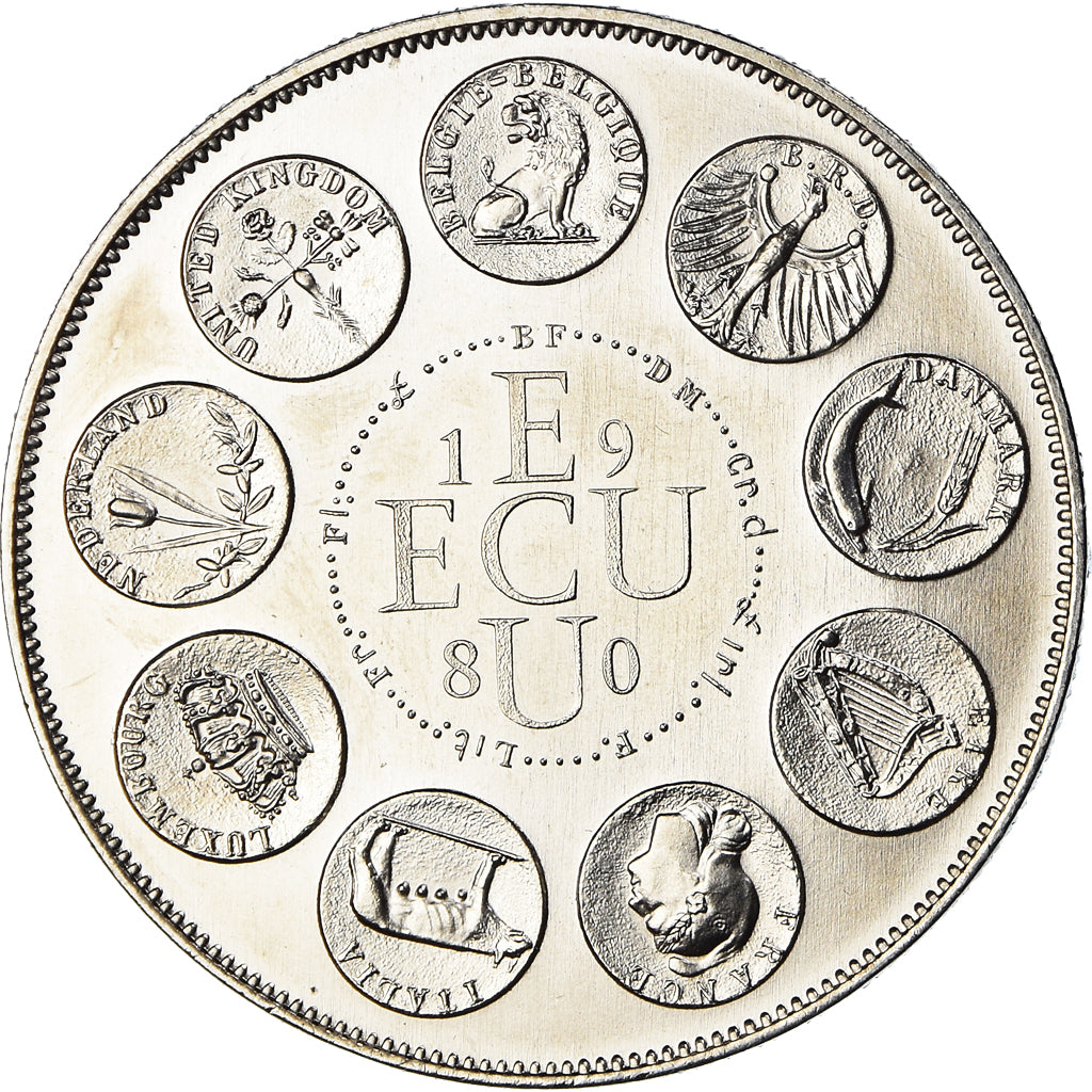 France, Medal, Ecu Europa, Europe Assise, Politics, 1980, Rodier, MS(65-70)