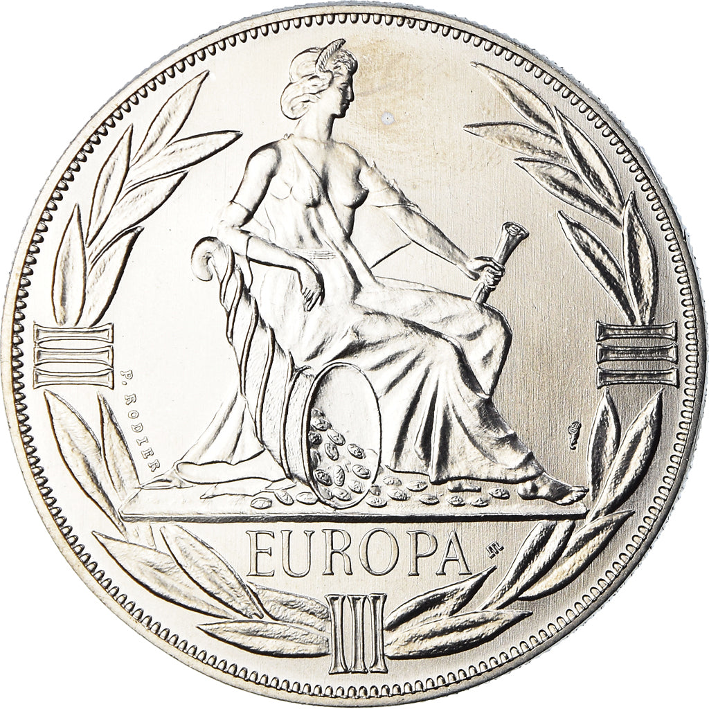 Francia, medalla, Ecu Europa, Europe Assise, Politics, 1982, Rodier, FDC, Cobre