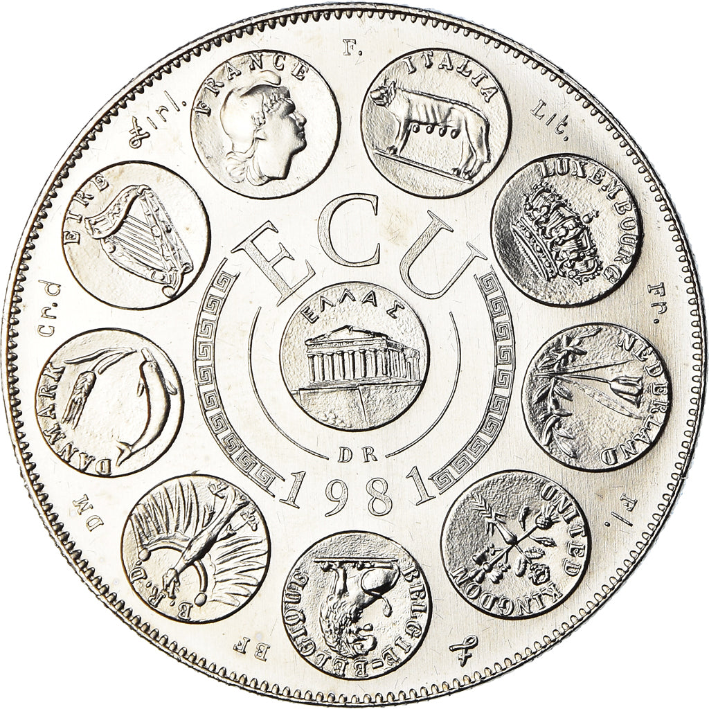 Frankreich, Medaille, Ecu Europa, Europe Assise, Politics, 1981, Rodier, STGL