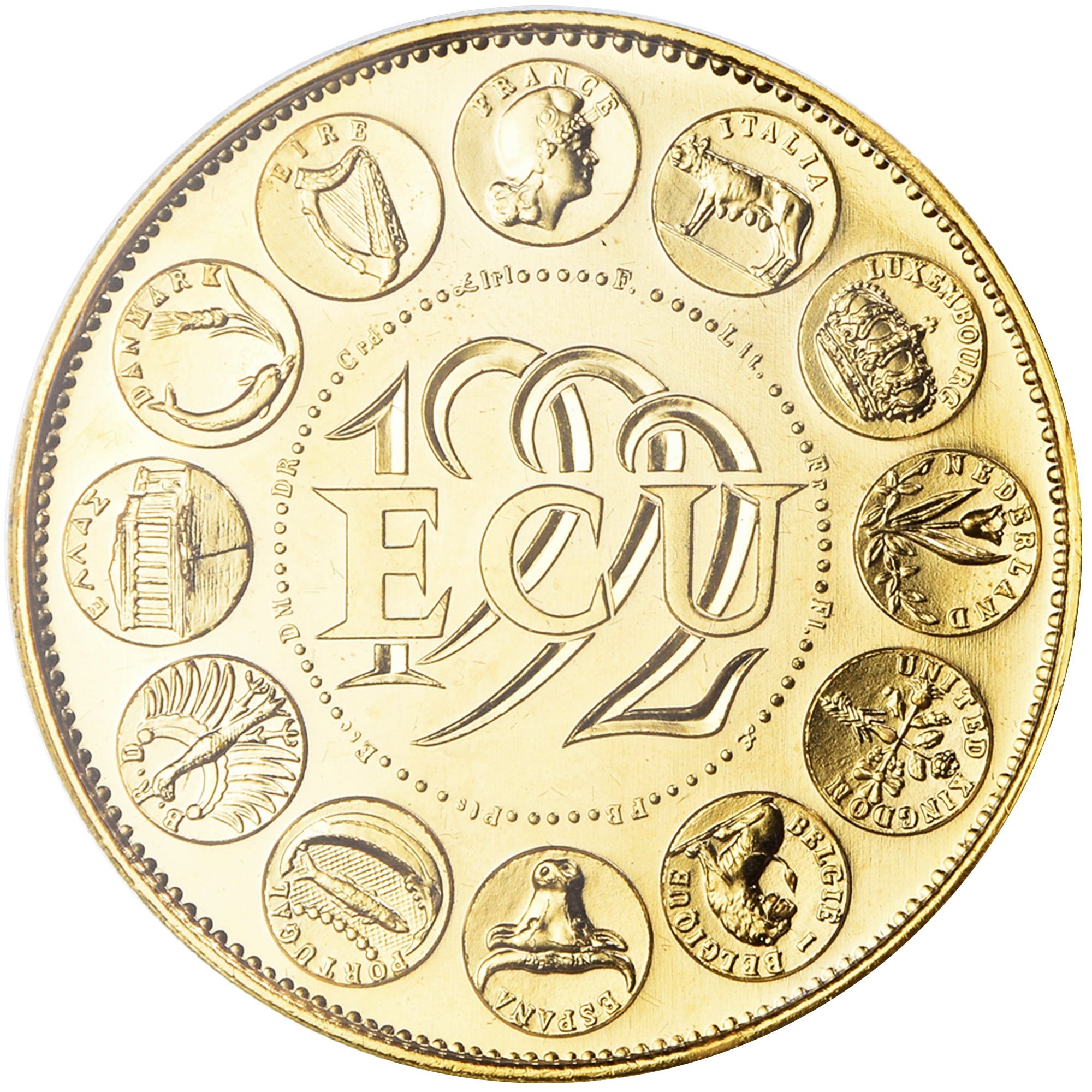 Frankreich, Medaille, Ecu Europa, Marianne, Politics, 1992, Rodier, STGL