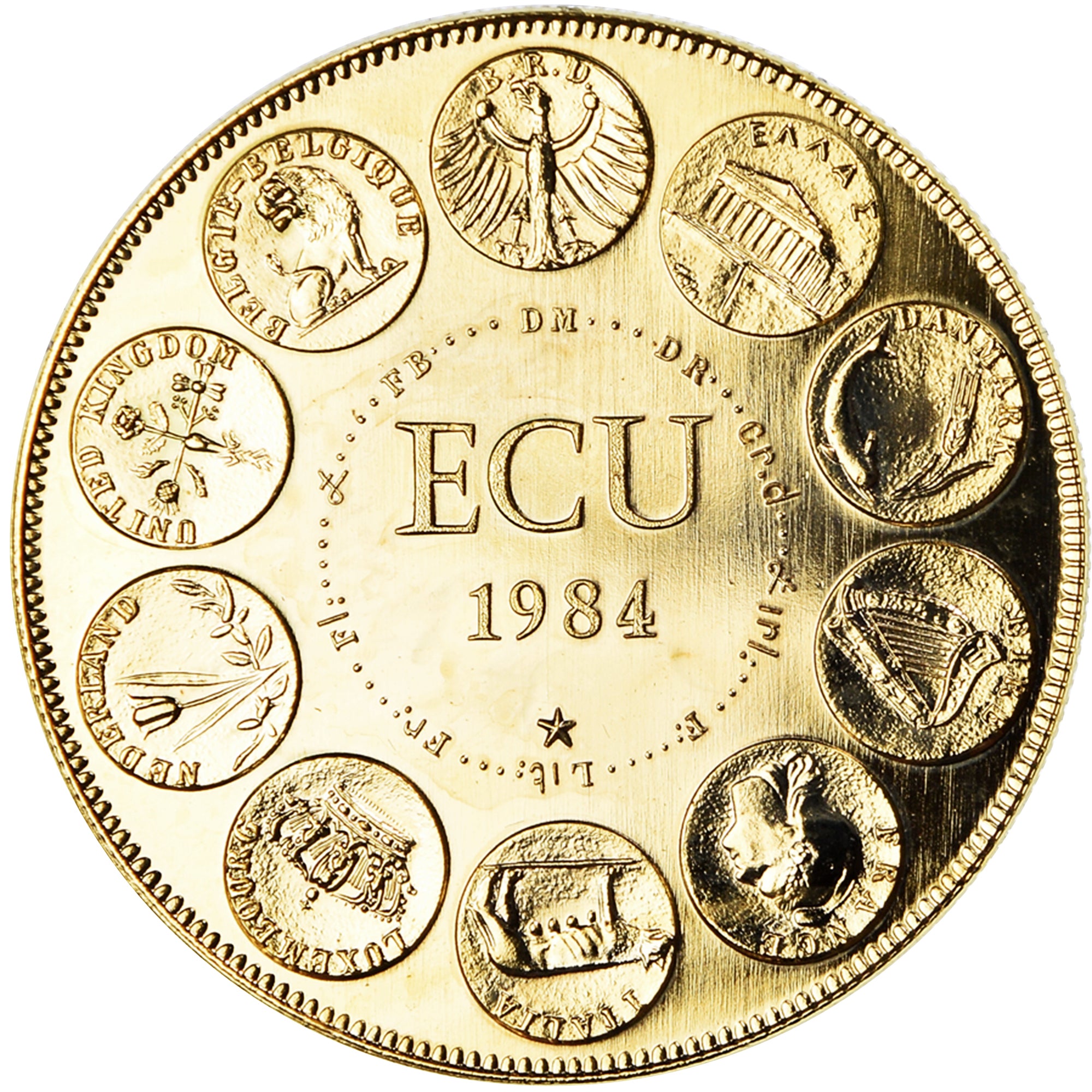 Francia, medalla, Ecu Europa, Europe Assise, Politics, 1984, Rodier, FDC, Cobre