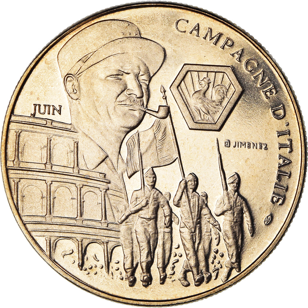 France, Medal, Campagne d'Italie, WAR, 1939-1945, MS(64), Copper-nickel