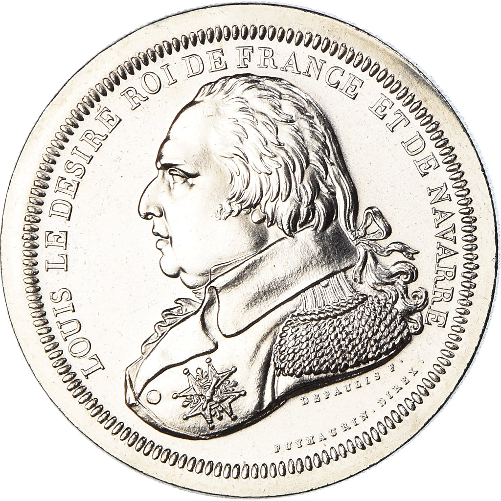 Frankreich, Medaille, Les rois de France, Louis XVIII, History, STGL, Nickel