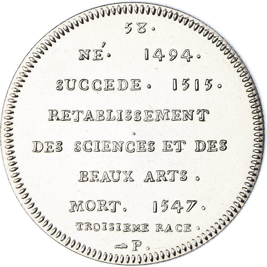 France, Medal, Les Rois de France, François Ier, History, MS(65-70), Nickel