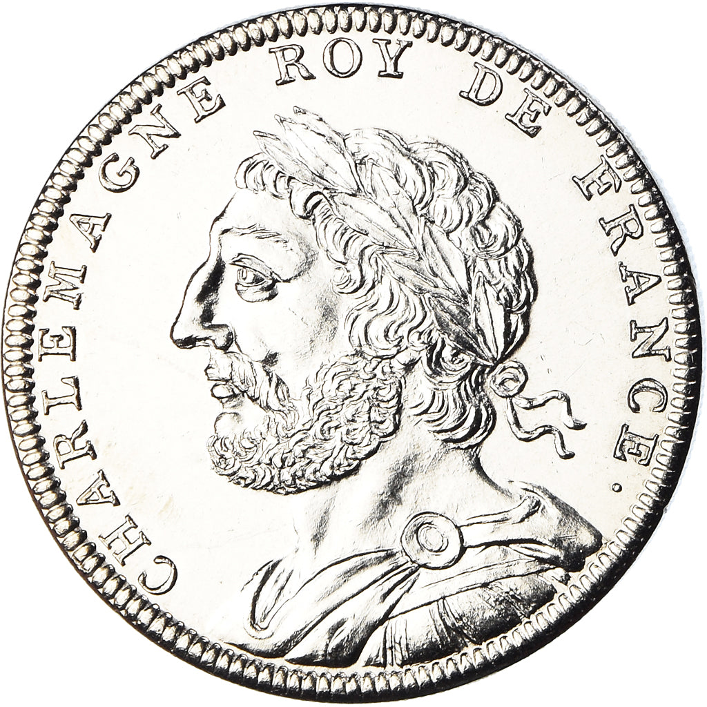 França, Medal, Les Rois de France, Charlemagne, História, MS(65-70), Níquel
