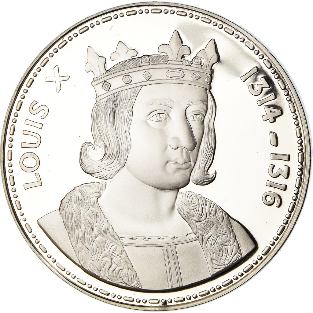 France, Medal, Louis X, Roi de France, History, MS(65-70), Silver