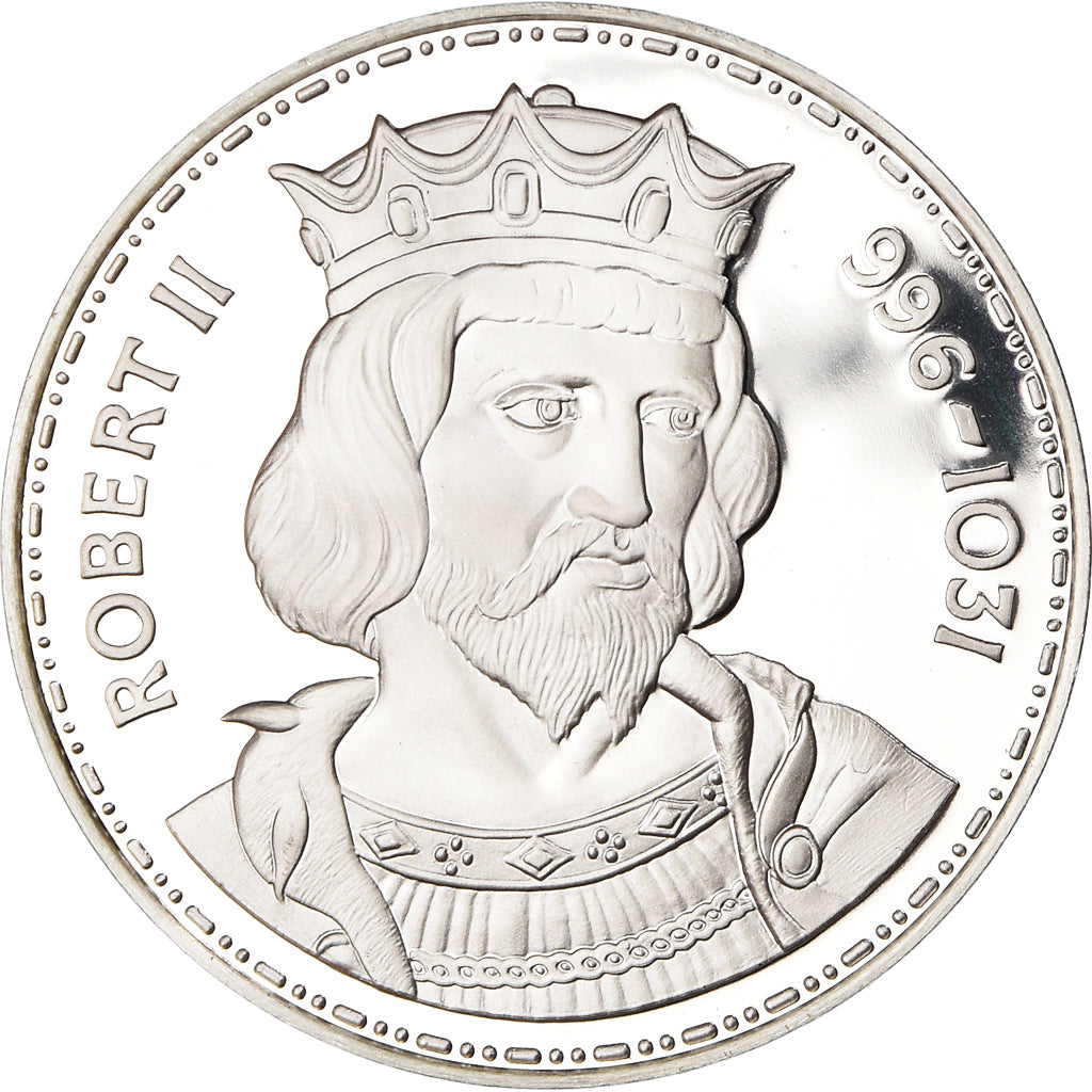 Frankreich, Medaille, Les Rois de France, Robert II, History, STGL, Silber