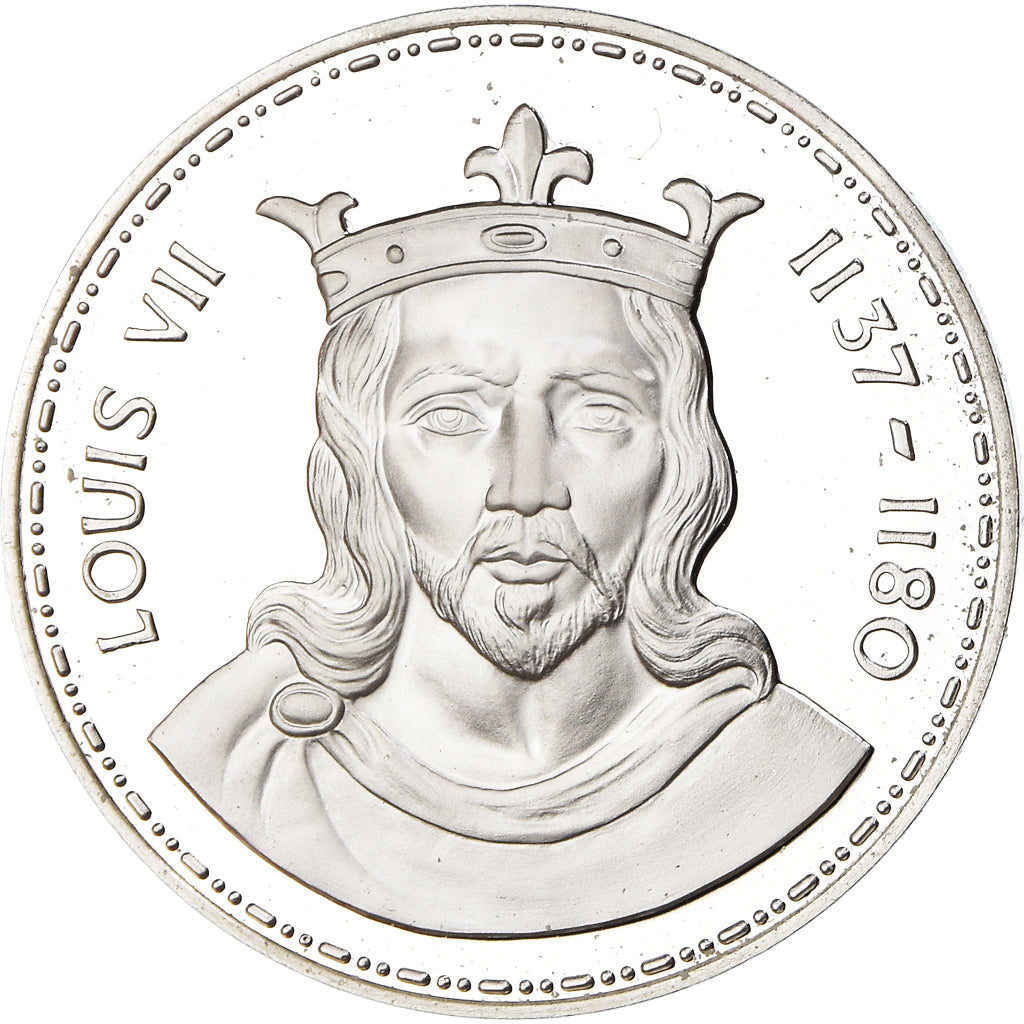 Frankrijk, Medaille, Les Rois de France, Louis VII, History, FDC, Zilver