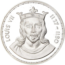 Frankrijk, Medaille, Les Rois de France, Louis VII, History, FDC, Zilver