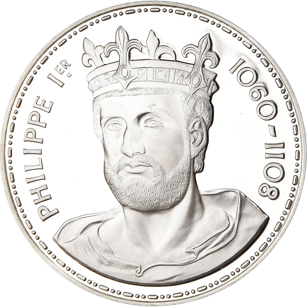 France, Medal, Les Rois de France, Philippe Ier, History, MS(65-70), Silver