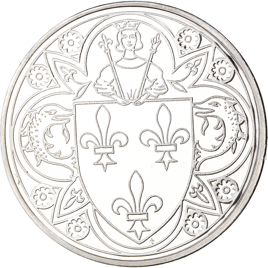 France, Medal, Les Rois de France, Charles V, History, MS(65-70), Silver