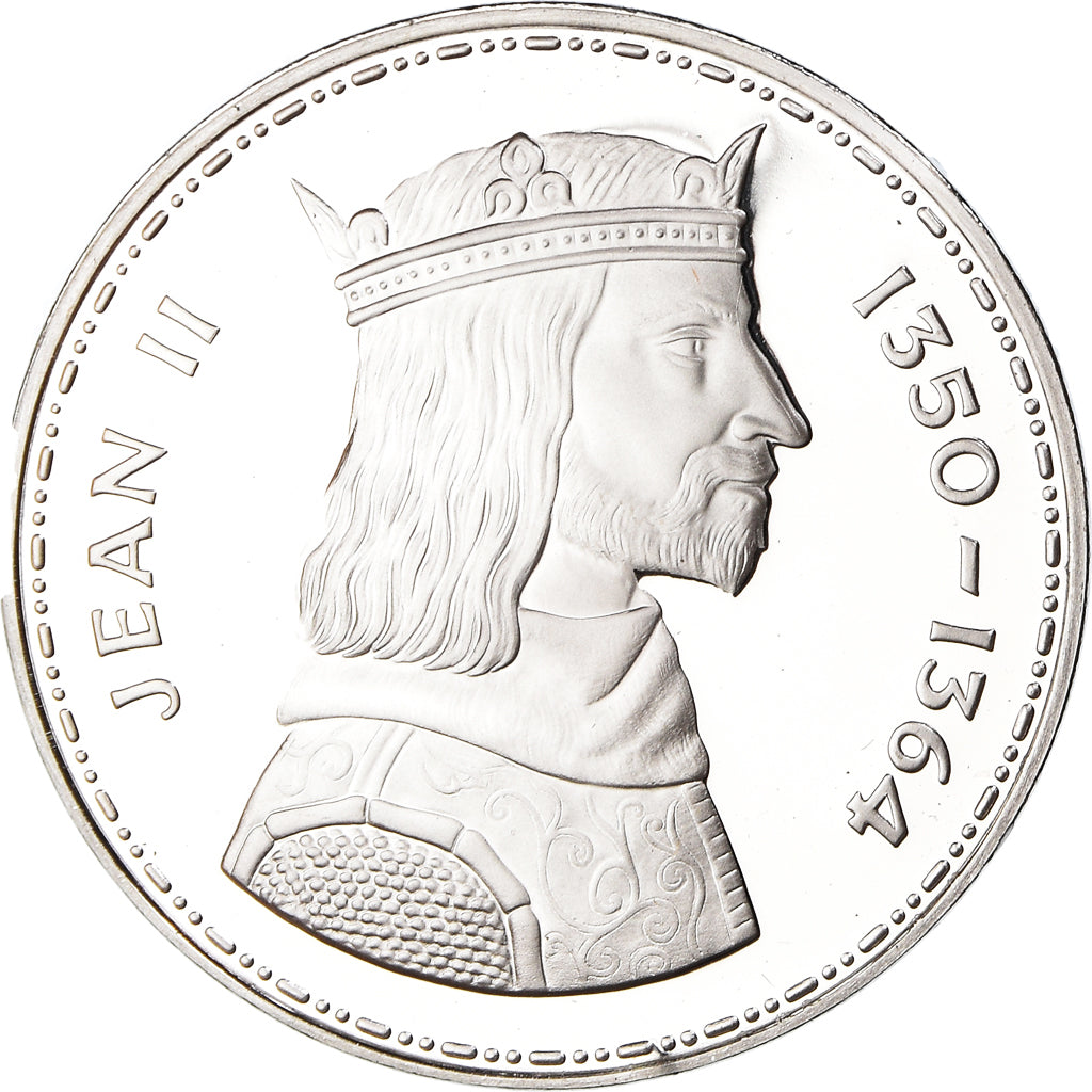 Frankreich, Medaille, Les Rois de France, Jean II, History, STGL, Silber