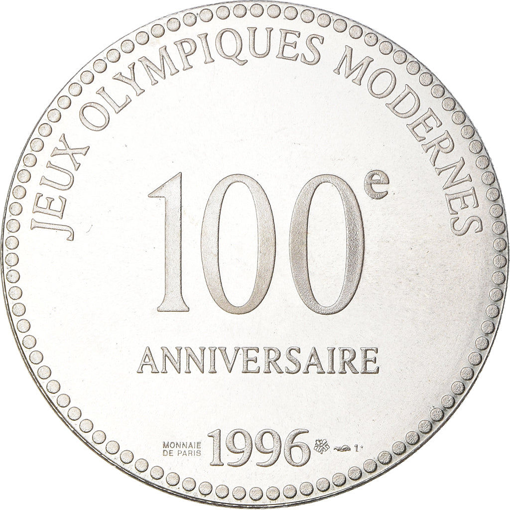 France, Medal, 100ème Anniversaire des Jeux Olympiques, P. de Coubertin, 1996