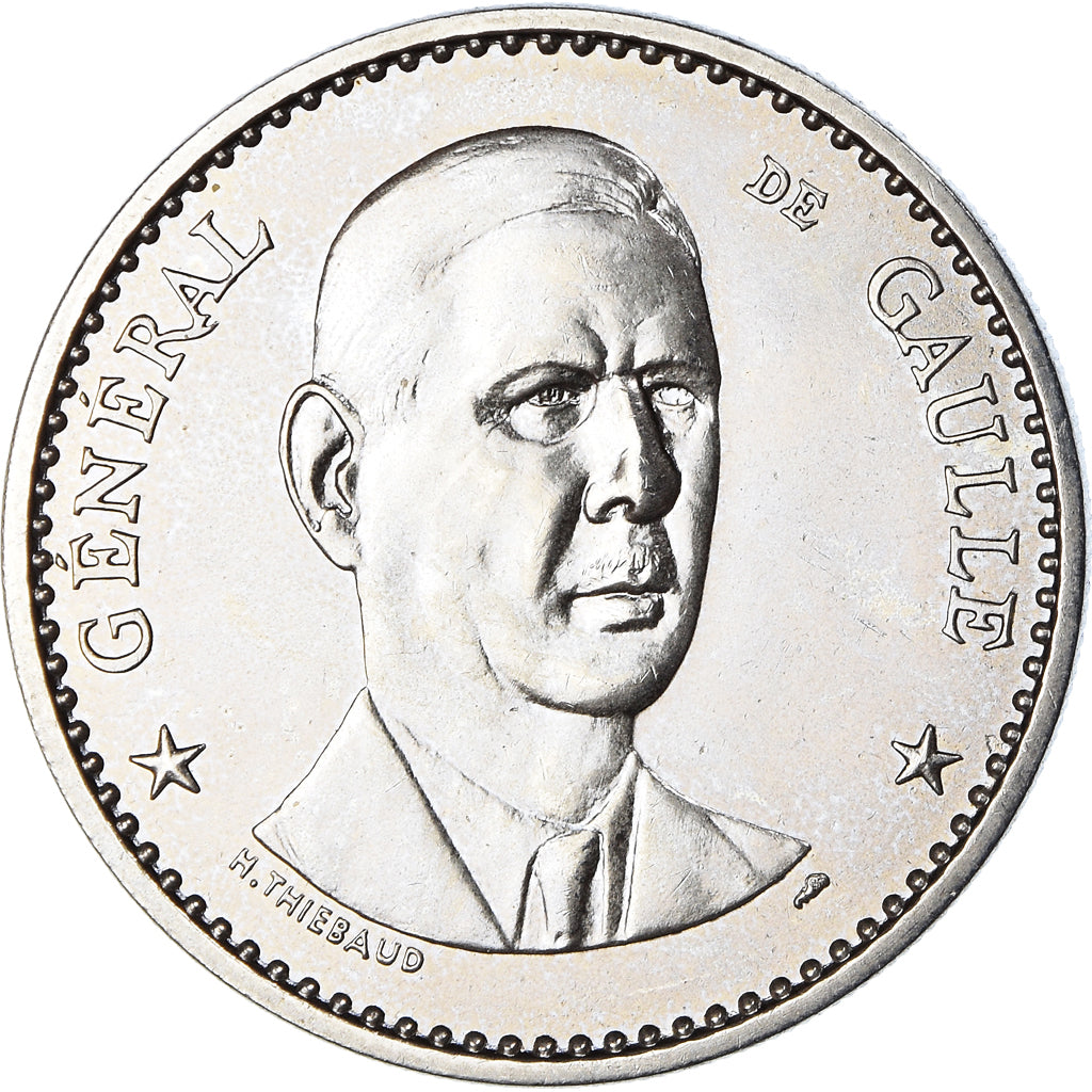 France, Medal, Général De Gaulle, Politics, Thiébaud, MS(63), Copper-nickel