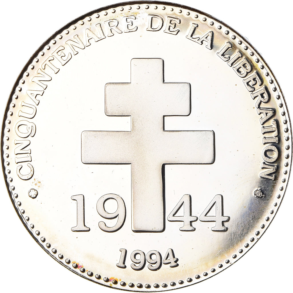 France, Medal, Cinquantenaire de La Libération, De Gaulle, Politics, 1994