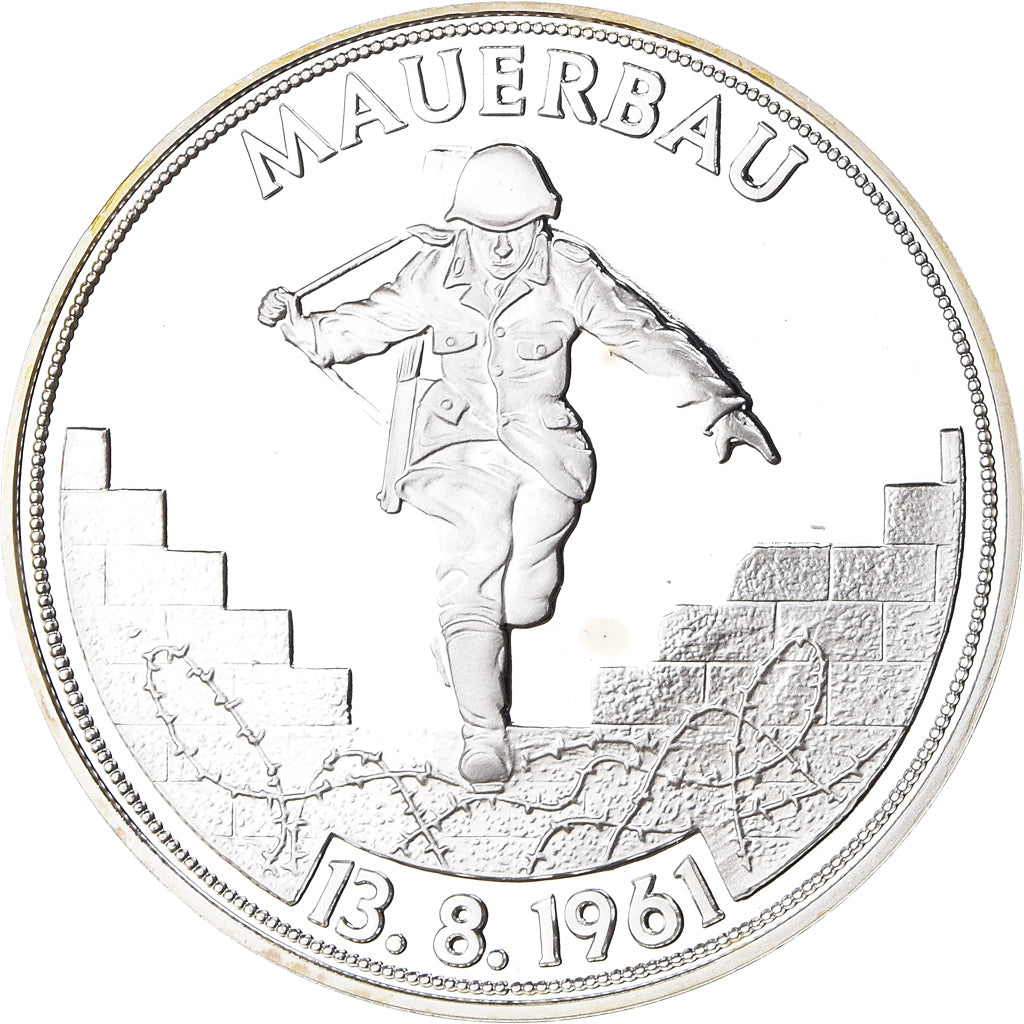 Germany, Medal, Mauerbau, Politics, 1994, Proof, MS(65-70), Silver