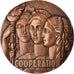 Frankreich, Medaille, Art Déco, Hommage de la Coopération, 1980, Bronze