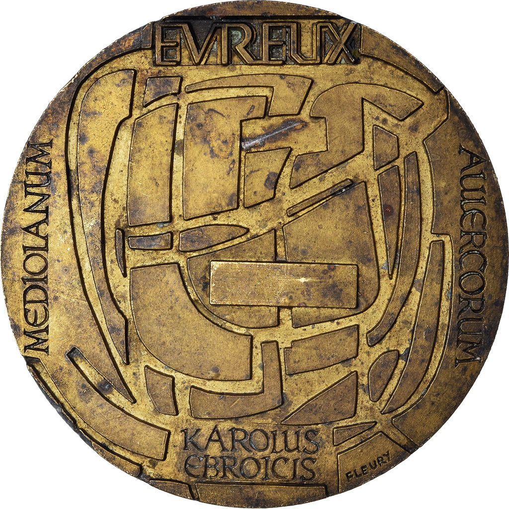 Frankreich, Medaille, Evreux, Capitale de l'Eure, Geography, Fleury, SS, Bronze