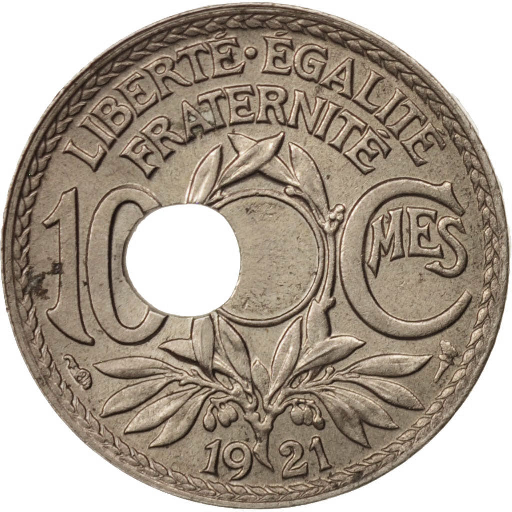 Monnaie, France, Lindauer, 10 Centimes, 1921, TTB+, Copper-nickel, KM:866a