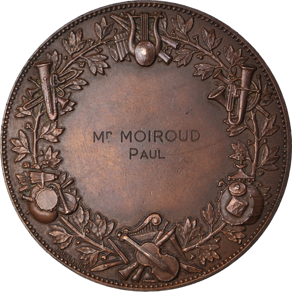 Frankreich, Medaille, Putti, Musique, Lagrange, VZ+, Bronze