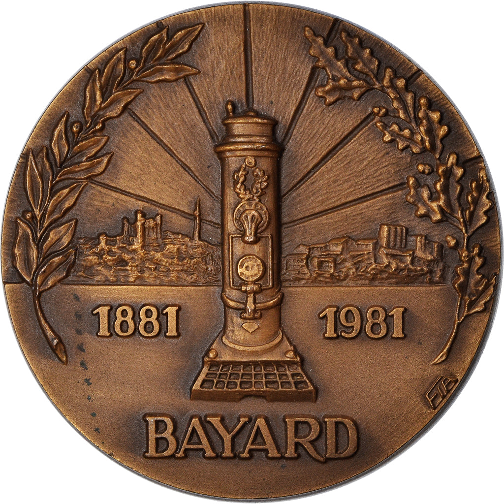France, Médaille, Bayard, Lyon, 1981, FIA, FDC, Bronze