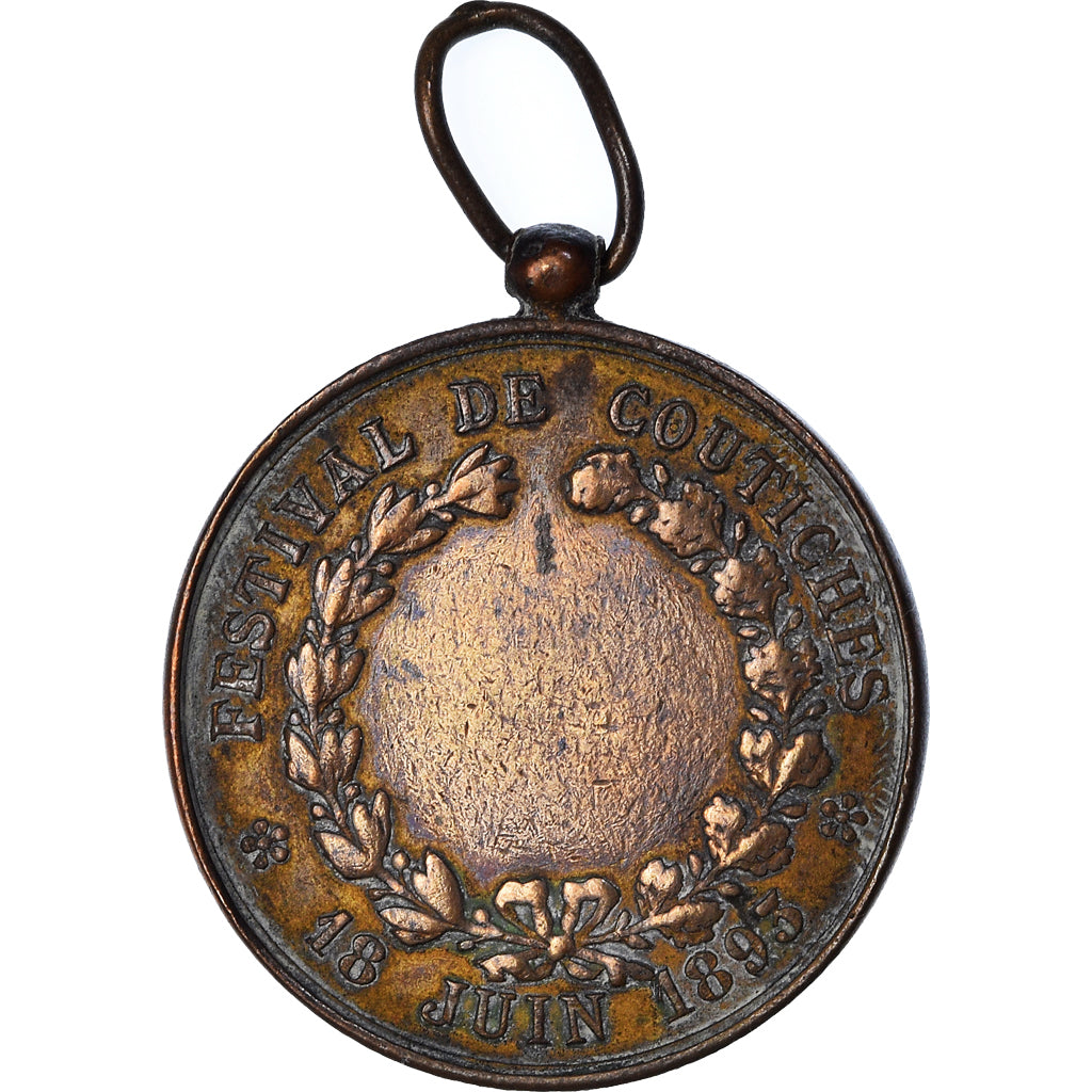 Frankreich, Medaille, Festival de Coutiches, Musique, 1893, S+, Bronze