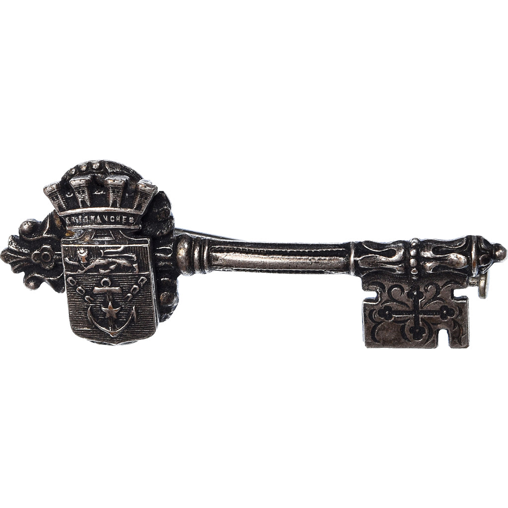 France, Broche, Souvenir, Arromanches, EF(40-45), Silvered bronze