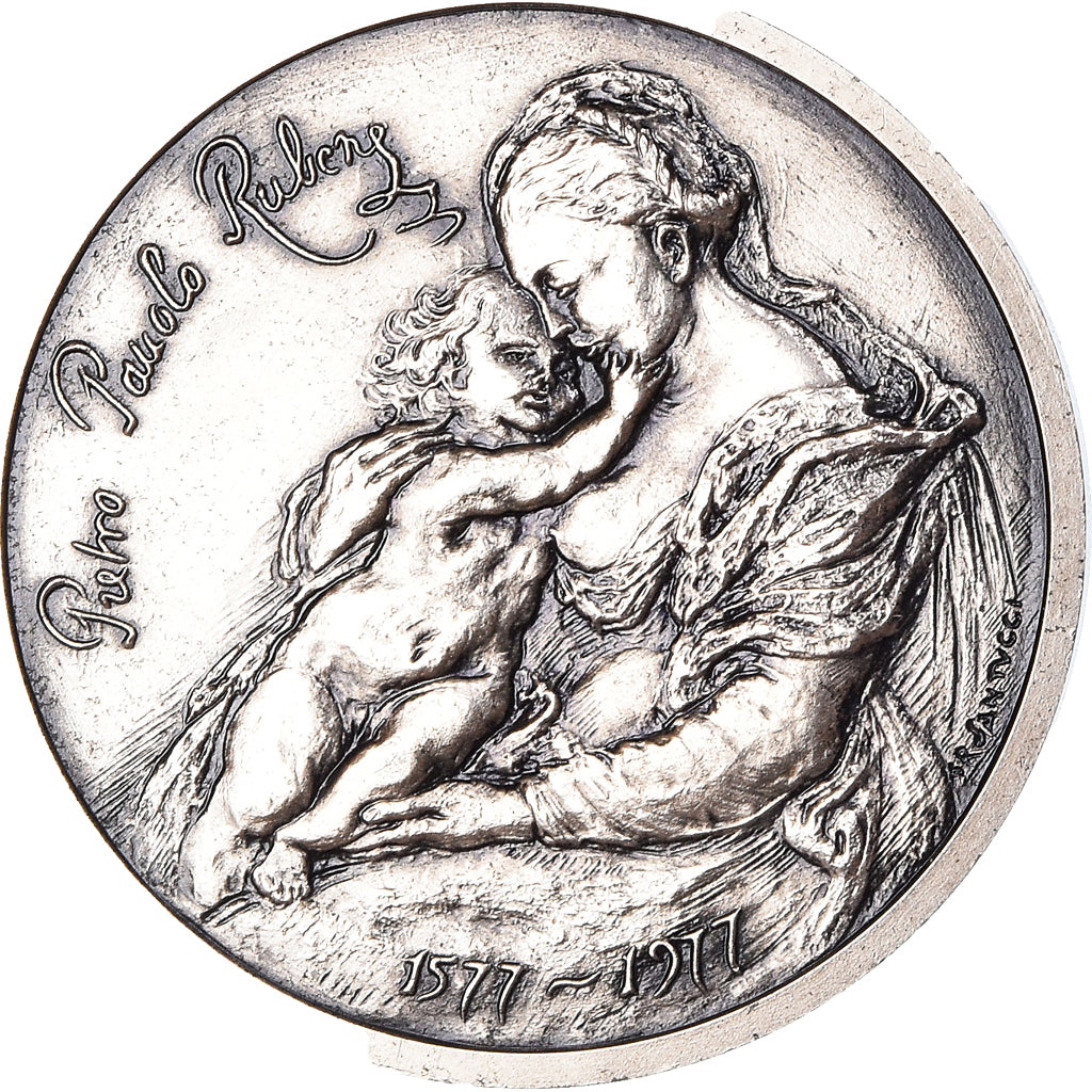 France, Médaille, UNESCO, Rubens, Arts & Culture, 1977, Santucci, SPL, Argent
