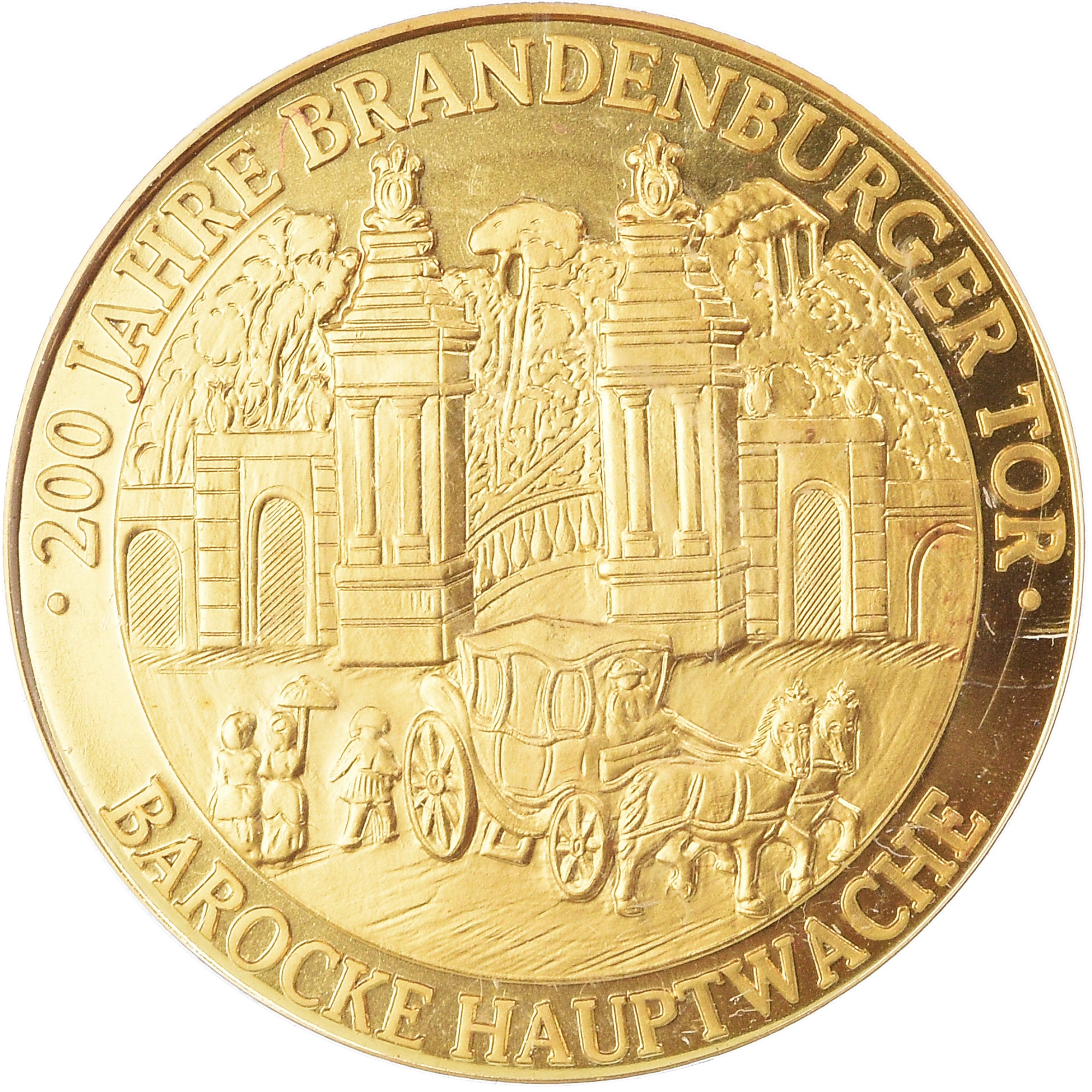 Germany, Medal, 200 Jahre Brandenburger Tor, Barocke Hauptwache, History, 1991