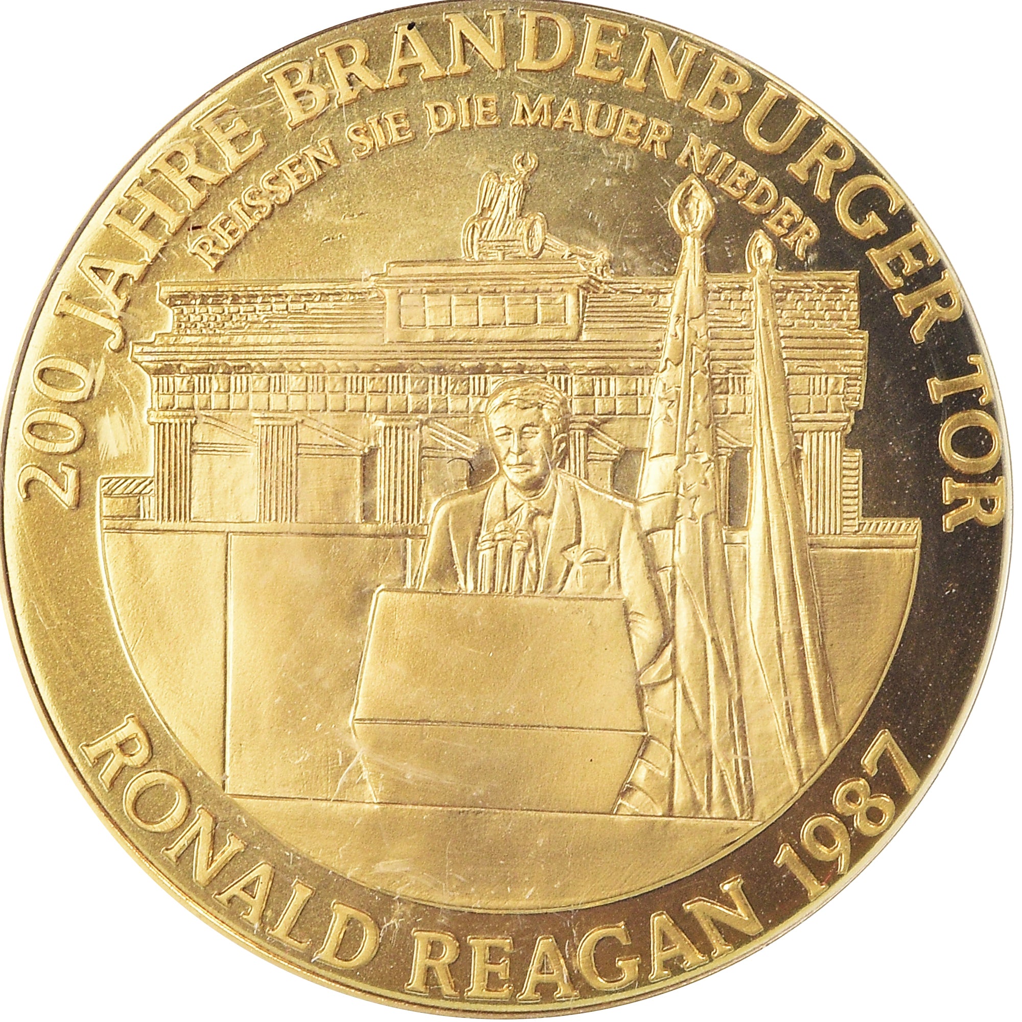 Germany, Medal, 200 Jahre Brandenburger Tor, Ronald Reagan, History, 1991