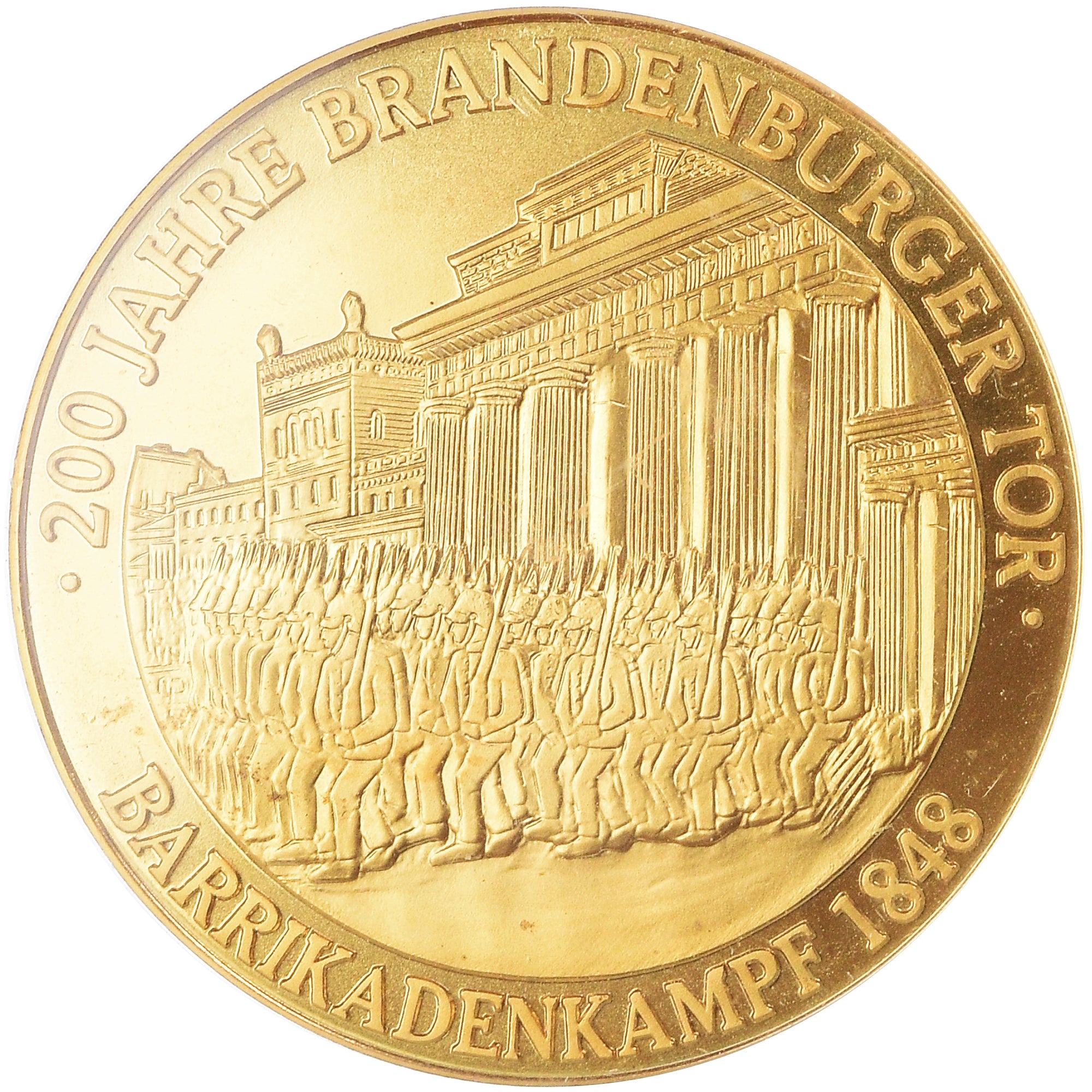 Germania, medaglia, 200 Jahre Brandenburger Tor, Barrikadenkampf, History, 1991