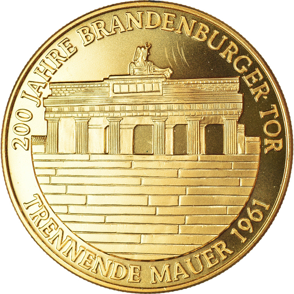 Germania, medaglia, 200 Jahre Brandenburger Tor, Trennende Mauer, History, 1991