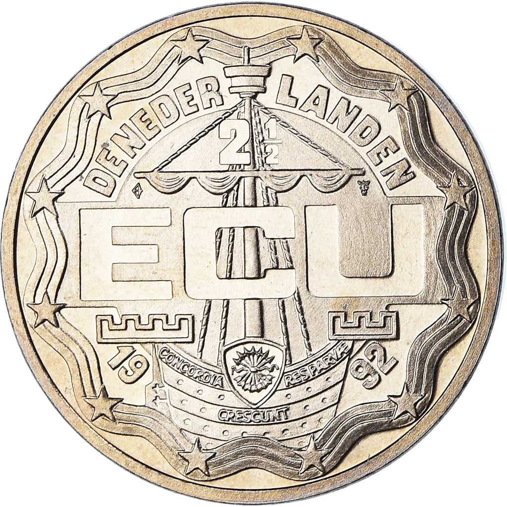 Netherlands, Token, 2 1/2 Ecu Willem I, 1992, Silver, MS(65-70)