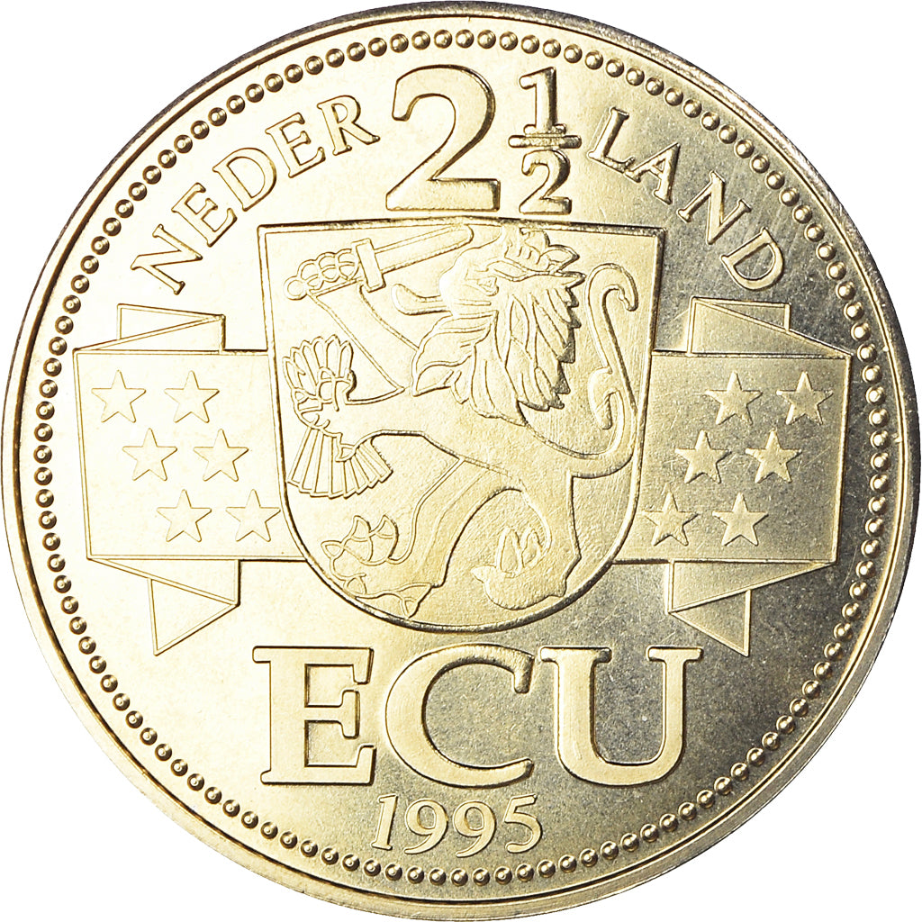 Nederland, 2 1/2 Ecu, Johannes Vermeer, 1995, FDC, Cupro-nikkel