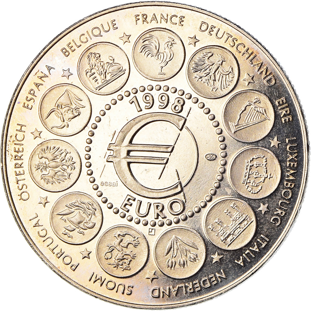 Francia, medaglia, Ecu Europa, Politics, 1998, FDC, Rame-nichel